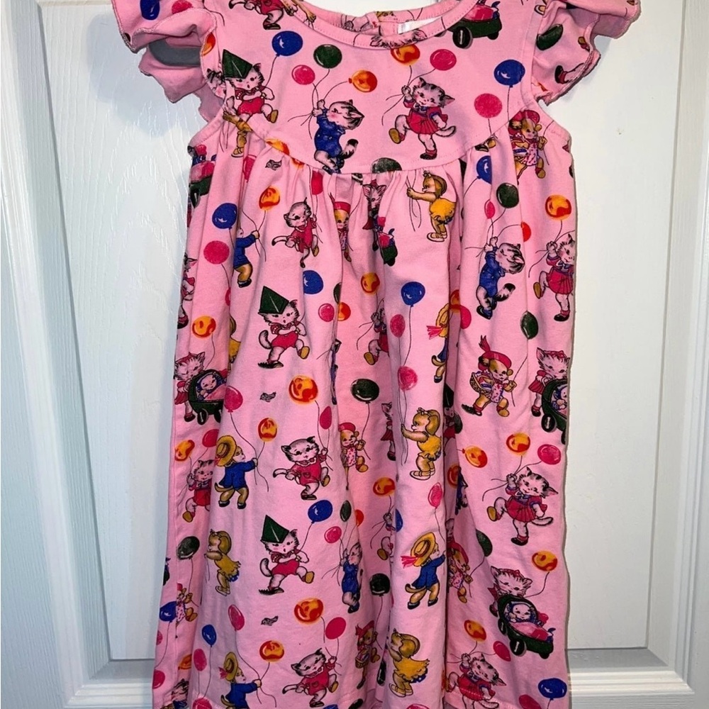 Girl’s Cat Ruffle Sleeve Boutique Dress 6/7